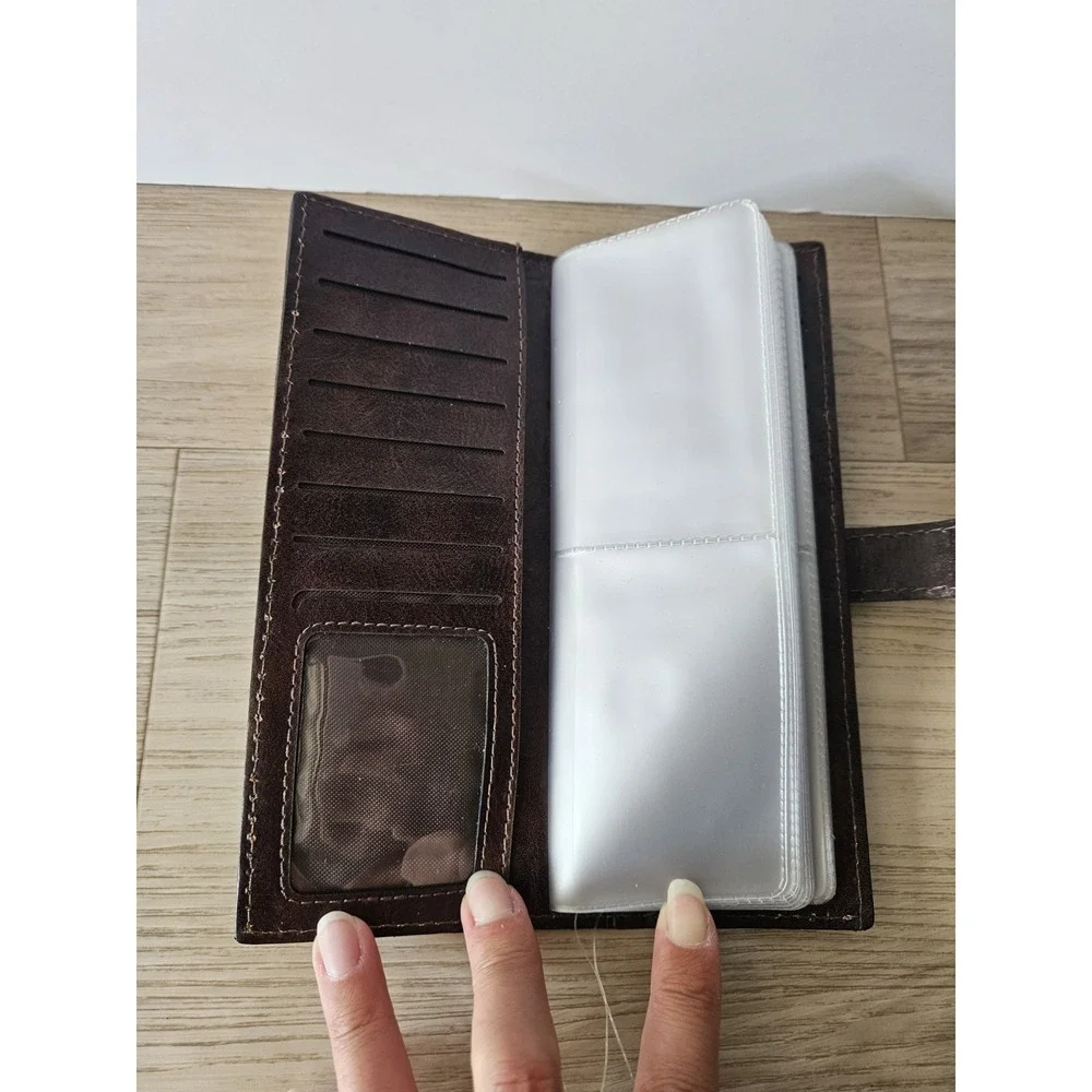 Patricia Nash Dark Brown Tooled Leather Wallet